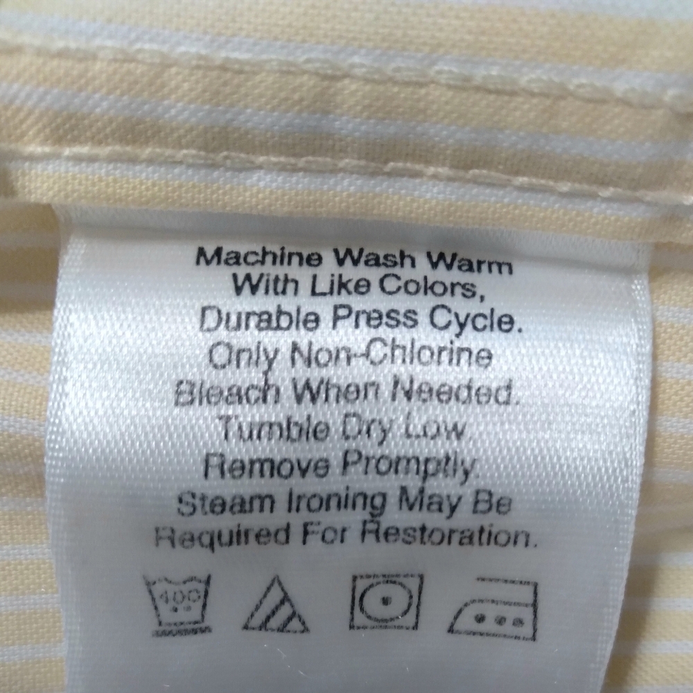 Eddie Bauer Yellow Stripe Relaxed Fit Shirt - Picture 7 of 11